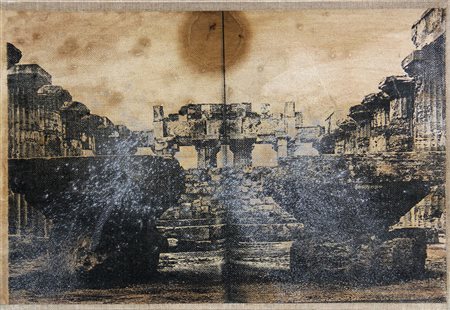 Luca PIGNATELLI Milano 1962 Tempio, 2000, tecnica mista su carta intelata,...