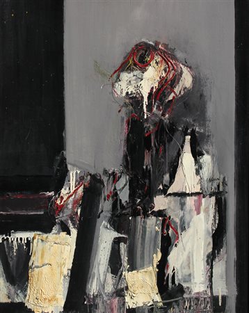 Piero RUGGERI Torino 1930 Torino 2009 Ritratti, 1963, olio su tavola, cm. 100...