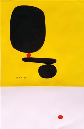 Bruno MUNARI Milano, 1907 Milano, 1998 Senza titolo, 1990, collage su...