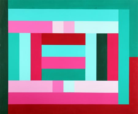 Sergio LOMBARDO Roma, 1939 12 chromatic minimal heawood map, 2001, olio su...