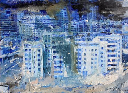 VELASCO Bellano (Lc) 1960 Marsiglia, 2002, olio su tela, cm. 50 x 70, Firma...