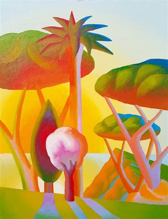 SALVO Leonforte 1947 Torino, 2015 Senza titolo, 1994, olio su tela, cm. 90 x...