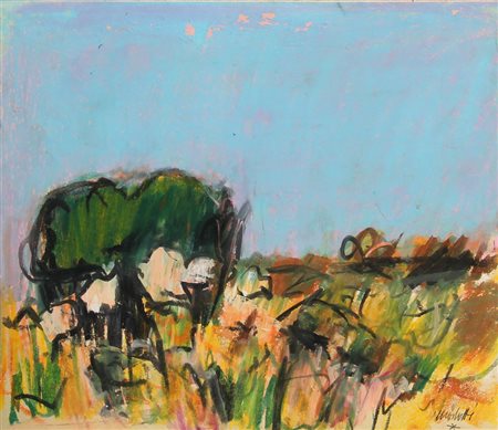 Ennio MORLOTTI Lecco 1910 Milano 1992 Senza titolo, anni 80, pastelli su...