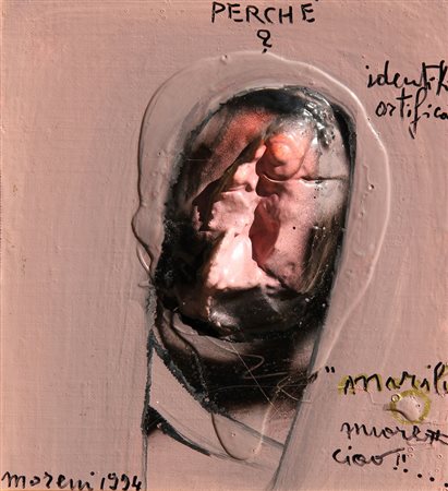 Mattia MORENI Pavia 1920 Brisighella 1999 Marilù muore ciao, 1994, olio su...