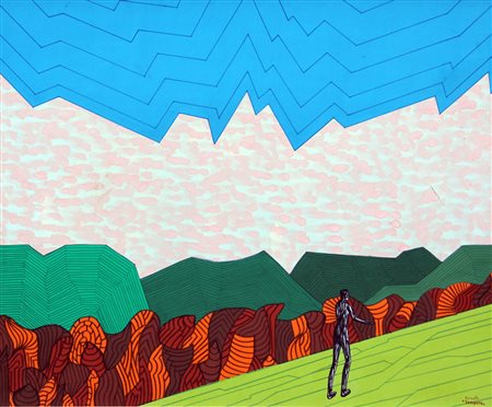 Mario ROSSELLO Savona 1927 Savona 2000 Senza titolo, tempera su carta...