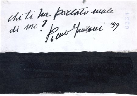 MANZONI PIERO (Soncino 1933 - Milano 1963) "Chi ti ha parlato male di me"...