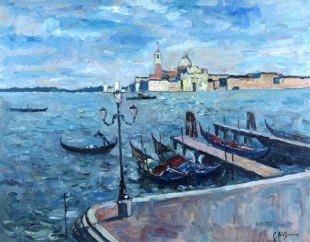 FERGNANI CORRADO (Viguzzolo d'Alessandria 1910 - Milano 1986) "Venezia" 1982...