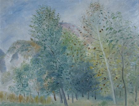 LILLONI UMBERTO (Milano 1898 - Milano 1980) "Bardonecchia" 1951 Olio su tela...