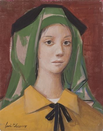 Luigi Filocamo (Alessandria d'Egitto 1906 - Milano 1988) "Fanciulla con...