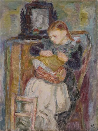 Mario Vellani Marchi (Modena 1895 - Milano 1979) "Antonia merlettaia" 1966...