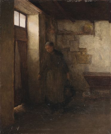 Jean Antoine Armand Vergeaud (Angouleme 1876 - 1949) "Contadina in un...