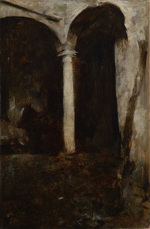 Romualdo Locatelli (Bergamo 1905 - Manila 1943) "Colonnato di Sant'Agostino,...