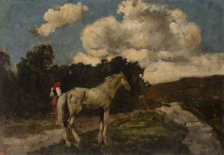 Alessio Issupoff (Vjatka 1889 - Roma 1957) (Attribuito) "Paesaggio con...