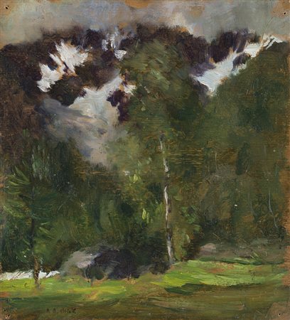 Ambrogio Antonio Alciati (Vercelli 1878 - Milano 1929) "Paesaggio montano"...