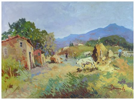 VILLY CLEMENTE Livorno 1923 – Livorno 1999 Paesaggio Olio su tela 49,5 x 70....