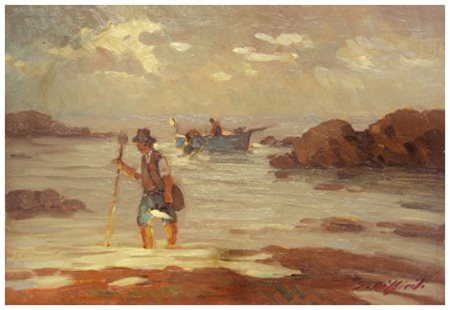 SERGIO DIFFICILI Antignano 1925 – Antignano 2007 Senza titolo Olio su faesite...