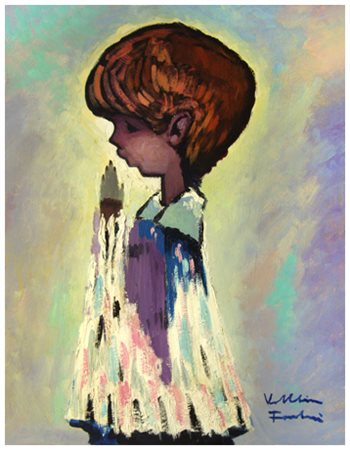 VOLTOLINO FONTANI Livorno 1920 – Livorno 1976 Chierichetto Olio su tavola 40...