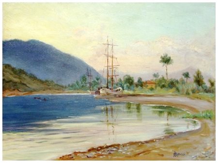 ROBERTO PIO GATTESCHI Firenze 1872 – Firenze 1958 Senza titolo Olio su tavola...