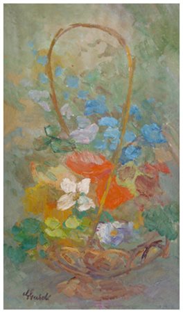 GUIDO GUIDI Livorno 1901 – Livorno 1998 Senza titolo Olio su tavola 60 x 35....