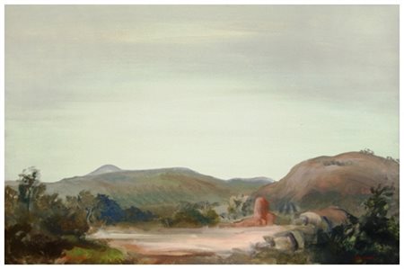 FERRUCCIO MATARESI Livorno 1928 – Livorno 2009 Paesaggio Olio su tela 40 x...