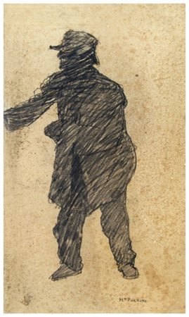 MARIO PUCCINI Livorno 1869 – Firenze 1920 Senza titolo Pastello su cartone...