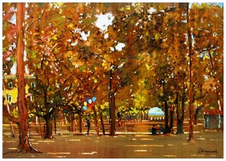 PIERO VACCARI Livorno 1926 – Livorno 1997 Luce e ombra, Ardenza 1995 Olio su...