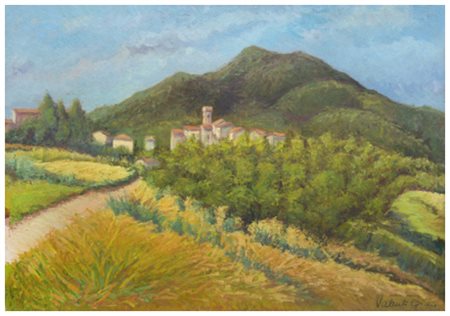 EGIDIO VALENTI Livorno 1897 – Livorno 1985 Senza titolo Olio su tavola 50 x...