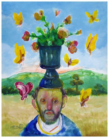 ANTONIO POSSENTI Lucca 1933 Senza titolo Olio e t.m. su cartoncino accoppiato...