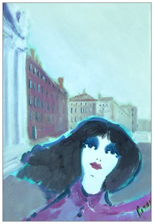 RENATO BORSATO Venezia 1927 – Venezia 2013 Senza titolo Olio su tela35 x 25....