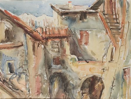 Alberto Susat (1898-1977) Veduta di Terni firma e data in basso a sinistra...