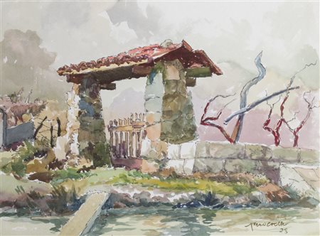 Piero Coelli (1893-1980) Veduta campestre firma e data in basso a destra...