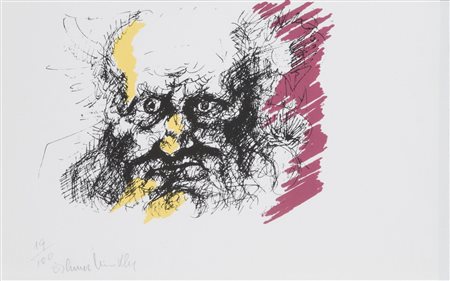 Othmar Winkler (1906-1999) Volto maschile firma in basso a sinistra; numerato...