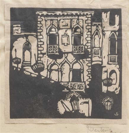 Girogio Wenter Marini (1890-1973) Venezia siglato in lastra in basso a...