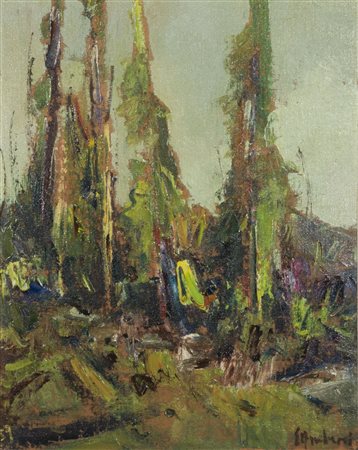 Elmo Ambrosi (1910-1992) Bosco firma in basso a destra, data in basso a...