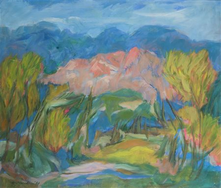 Renato Pancheri (1911-1943) Paesaggio firma e data in basso a sinistra olio...