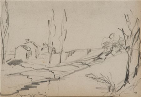 Umberto Moggioli (1886-1919) Canale di Saccagnana firma in basso a sinistra...