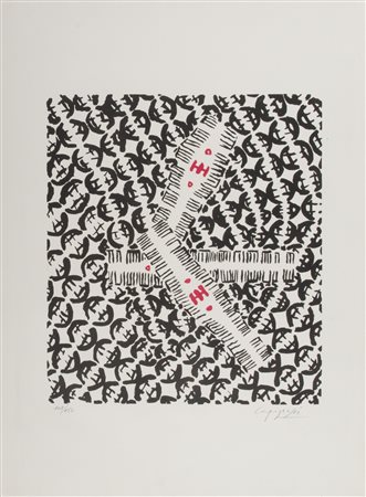 Giuseppe Capogrossi (1900-1972) Superficie CP/970 firma in basso a destra;...