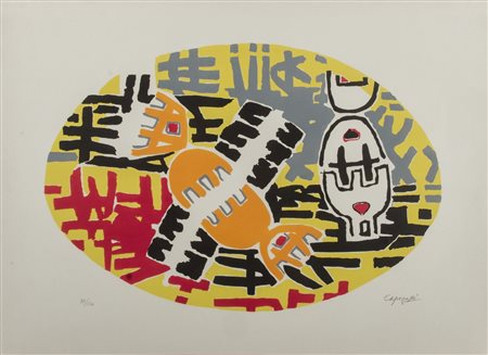 Giuseppe Capogrossi (1900-1972) Composizione firma in basso a destra;...