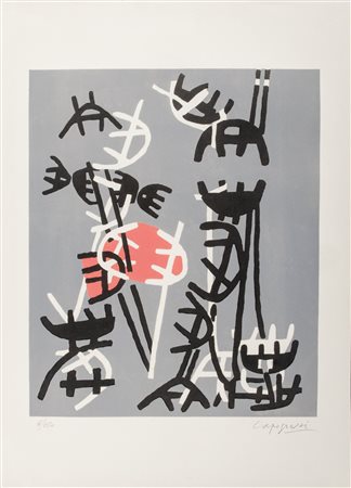 Giuseppe Capogrossi (1900-1972) Composizione firma in basso a destra;...