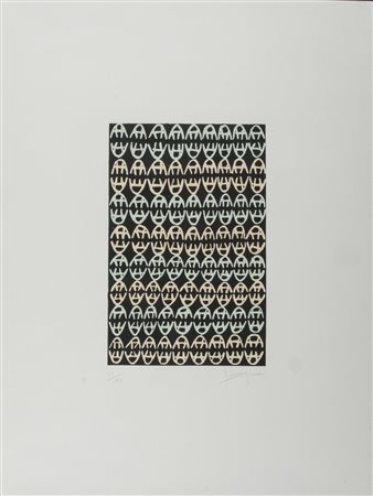 Giuseppe Capogrossi (1900-1972) In hoc signo n. 5 firma in basso a destra;...