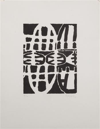 Giuseppe Capogrossi (1900-1972) Composizione firma e data in basso a destra;...