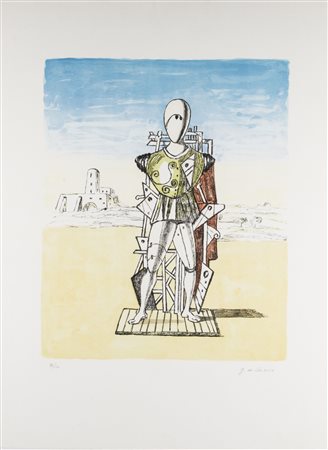 Giorgio de Chirico (1888-1978) Il Trovatore firma in basso a destra; numerato...