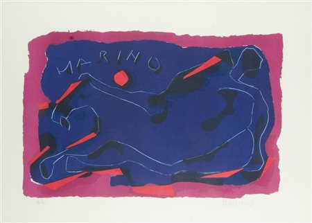 Marini Marini (1901-1980) Cavallo firma in basso a destra; prova d’autore...