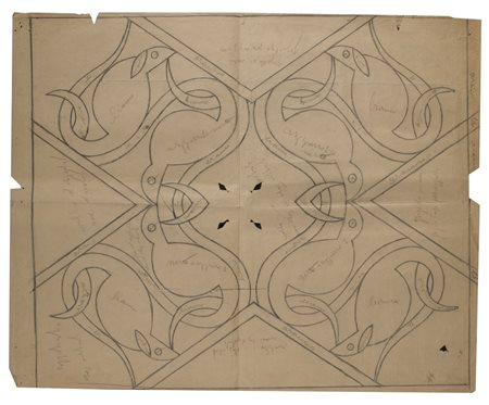 Fortunato Depero (1892-1960) Topi Intreccio titolo e data autografe sul retro...