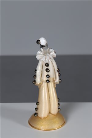 POLI FLAVIO (1900 - 1984) Attrib. Figura carnascialesca, manifattura Seguso...