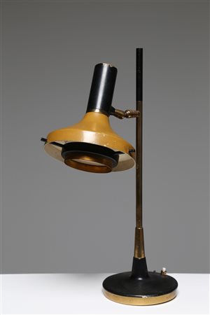 TORLASCO OSCAR Lampada da tavolo in ottone, paralume in metallo verniciato...