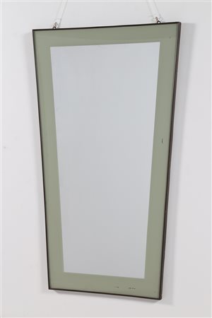 CHIESA PIETRO (1892 - 1948) Specchio con cornice in ottone e vetro satinato...