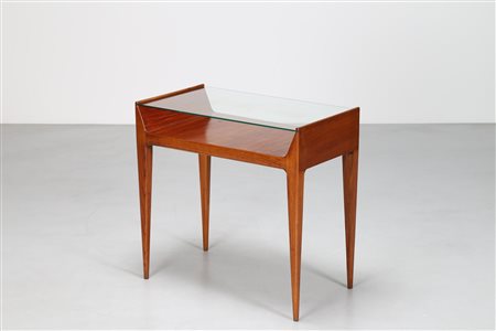 PONTI GIO' (1891 - 1979) Consolle in noce di mansonia e vetro, facenti parte...