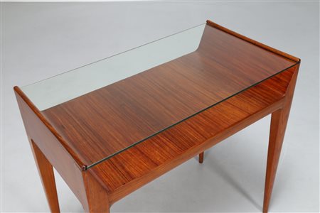 PONTI GIO' (1891 - 1979) Consolle in noce di mansonia e vetro, facenti parte...