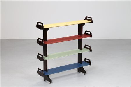 PARISI ICO (1916 - 1996) Libreria in legno laccato ed ebanizzato modello 457,...